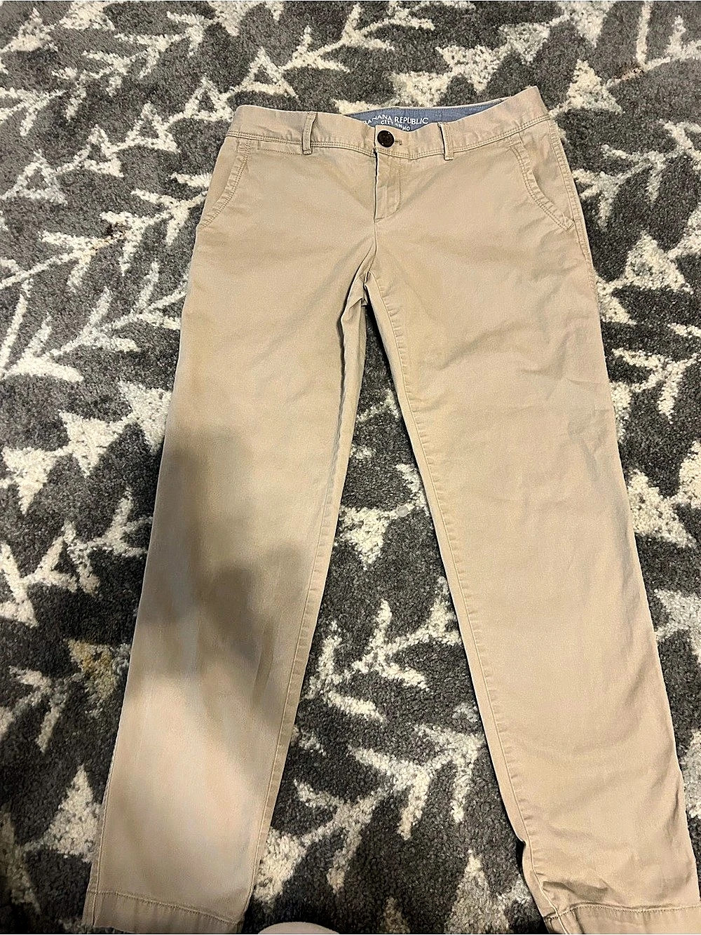 Banana Republic City Chino Straight Leg Pants in Beige Size 0